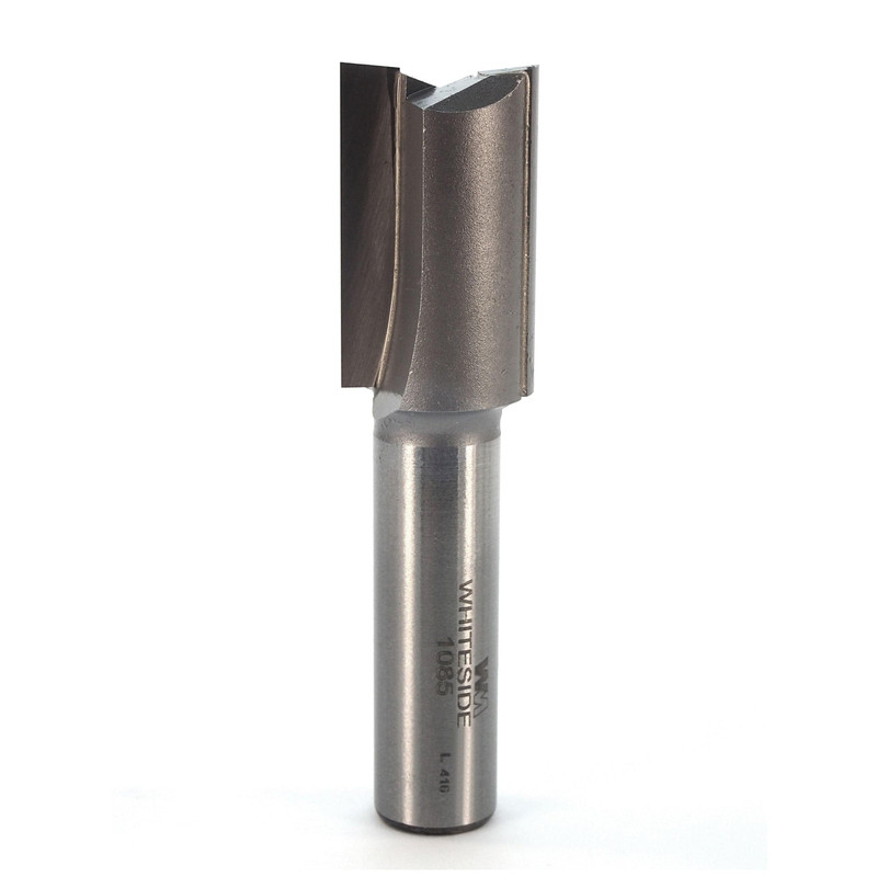 Double Flute Straight Cut Router Bit - 1/2" SH - Diameter:3/4" - Cutting Length:1-1/4" - Overall Length:3"